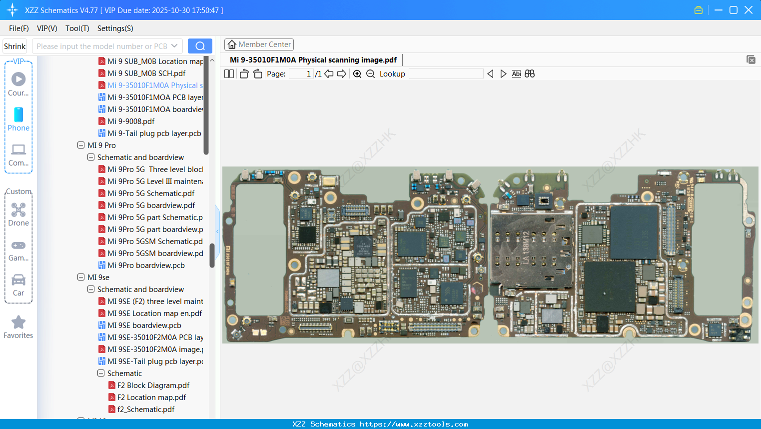 Xiaomi Mi 9-35010F1M0A Physical Scanning Image